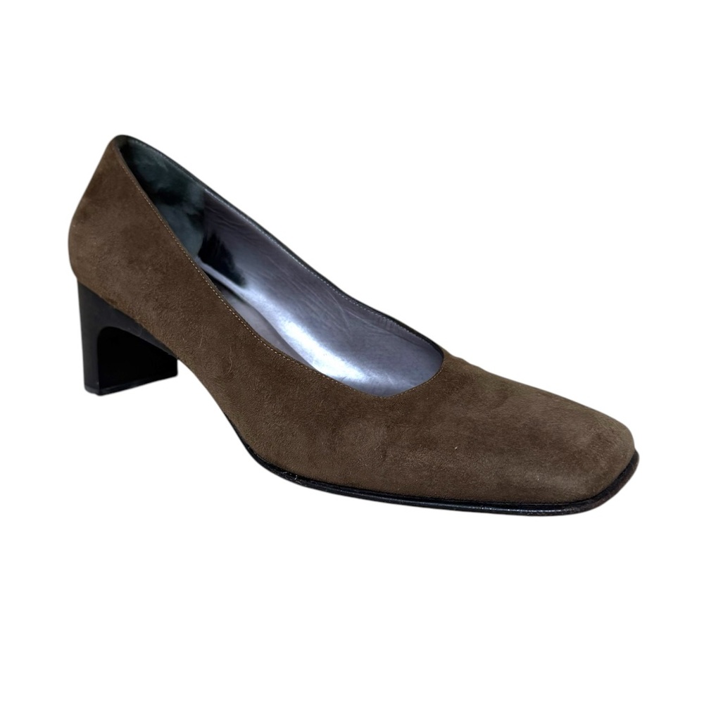 Bruno Magli Taupe Suede Block Heels